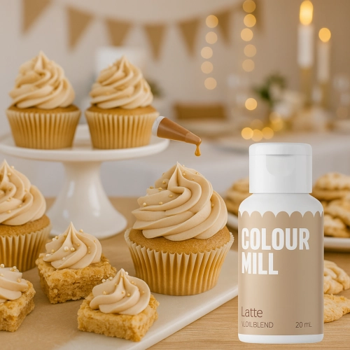 Barwnik olejowy do mas tłustych kremu czekolady beżowy latte colour mill 20ml