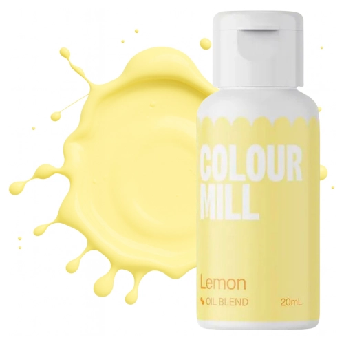 Barwnik olejowy do mas tłustych kremu czekolady żółty lemon colour mill 20ml