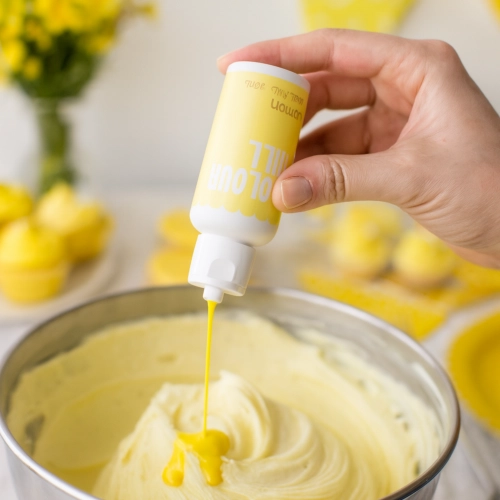 Barwnik olejowy do mas tłustych kremu czekolady żółty lemon colour mill 20ml