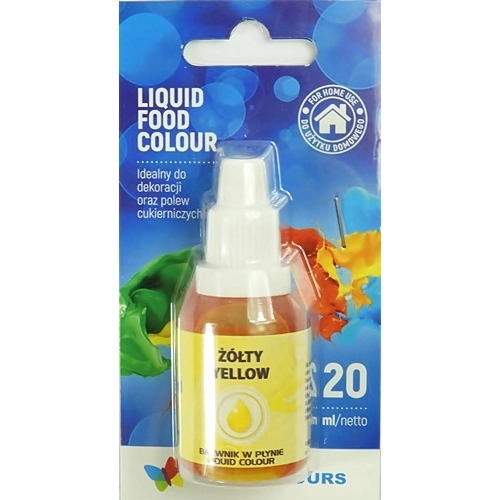 Barwnik spożywczy w płynie kolor żółty 20 ml