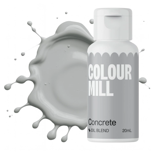 Barwnik olejowy do mas tłustych kremu czekolady szary concrete colour mill 20ml