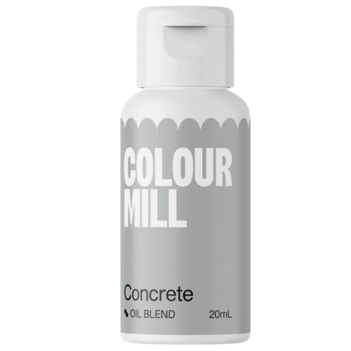 Barwnik olejowy do mas tłustych kremu czekolady szary concrete colour mill 20ml