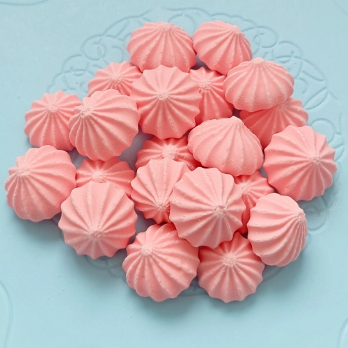 Posypka na tort bezy cukrowe różowe beziki ozdoby dekoracje 100g