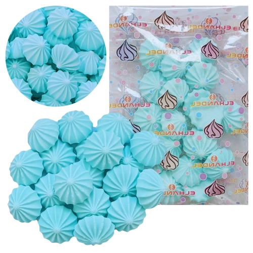 Posypka na tort bezy cukrowe niebieskie beziki mini dekoracje urodzinowe 100g