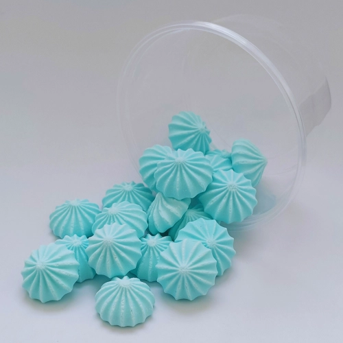 Posypka na tort bezy cukrowe niebieskie beziki mini ozdoby 50g 19szt
