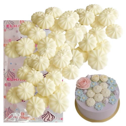 Posypka na tort bezy cukrowe białe beziki ozdoby dekoracje urodzinowe 100g