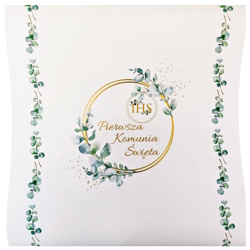 Bieżnik komunijny IHS Pierwsza Komunia Święta ozdoby na stół 5m 40cm