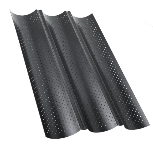 Blacha do pieczenia bagietek zapiekanek pieczywa forma 38 cm na 3 bagietki