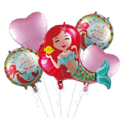 Balony foliowe syrenka serca 5x