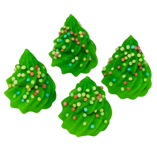 Figurki cukrowe dekoracja Boże Narodzenie Święta choinka zielona 4 szt