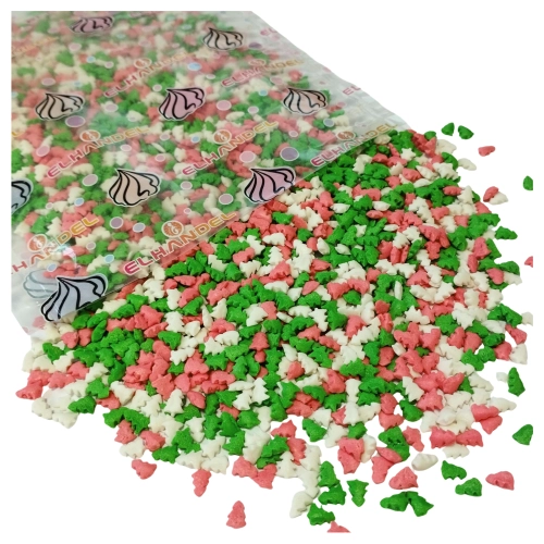 Posypka cukrowa na tort kolorowe choinki święta Boże Narodzenie 100g