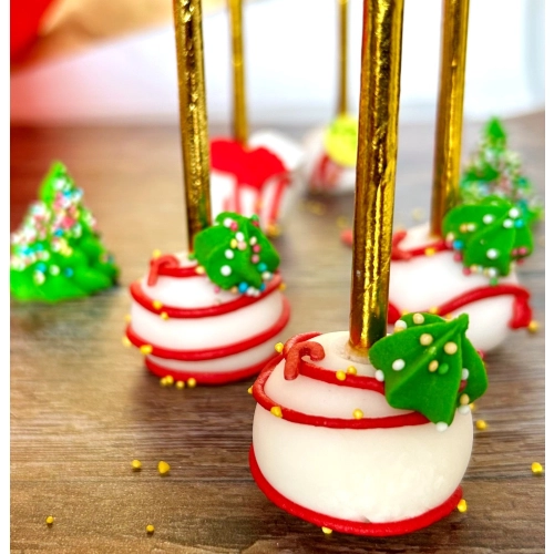 Figurka świąteczna na tort choinka maczek dekoracje cukrowe święta pierniki 10szt