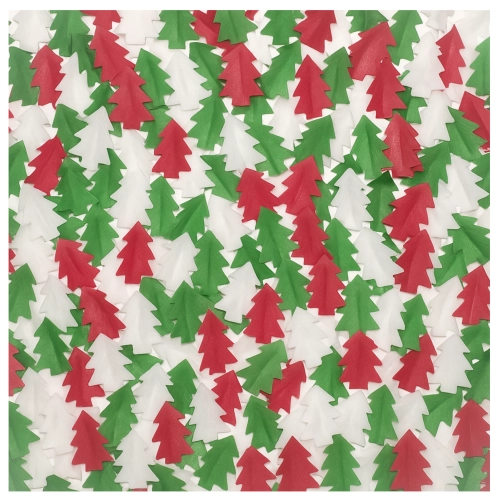 Dekoracje waflowe kolorowe choinki opłatek święta Boże Narodzenie 200 sztuk