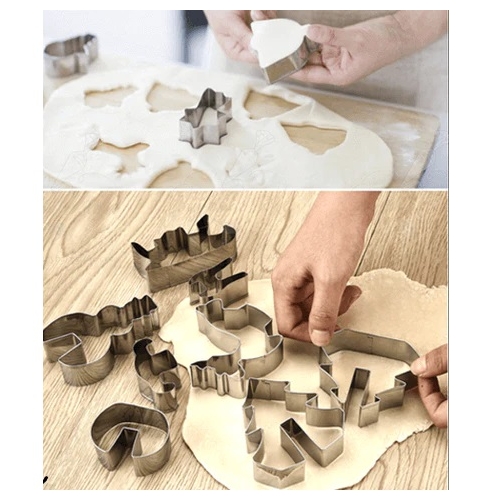 Foremki wykrawacze ciastka pierniki 3D święta zestaw choinka bałwanek renifer sanie 8szt