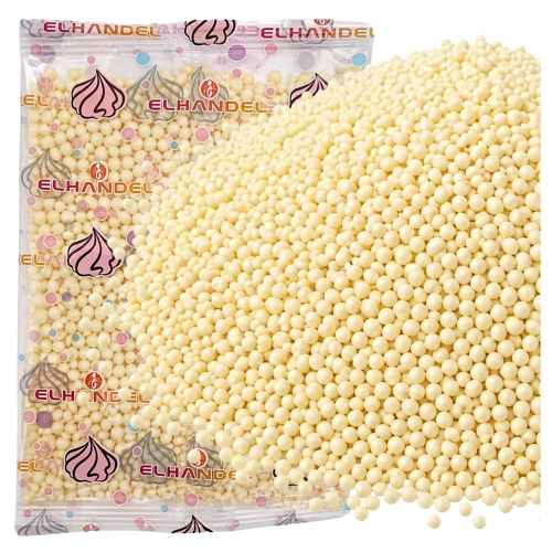 Posypka na tort lody 500g chrupki ryżowe w czekoladzie białe kulki na babeczki