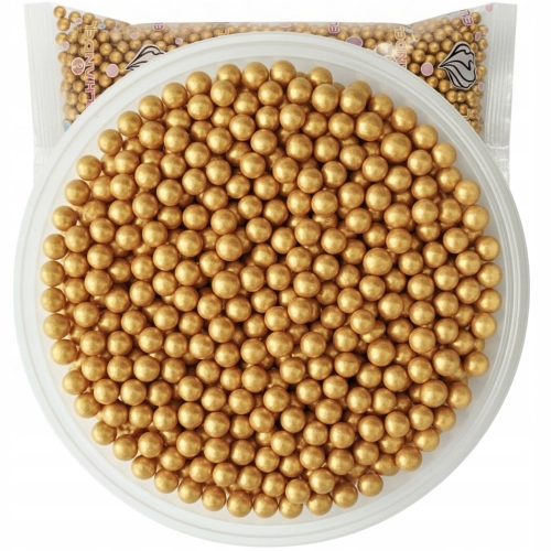 Posypka cukrowa na tort chrupki ryżowe perełki złote chrupiące kuleczki 1kg