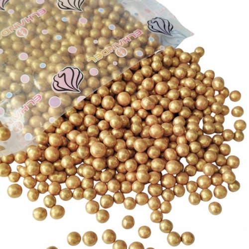 Posypka cukrowa na tort chrupki ryżowe perełki złote chrupiące kuleczki 1kg
