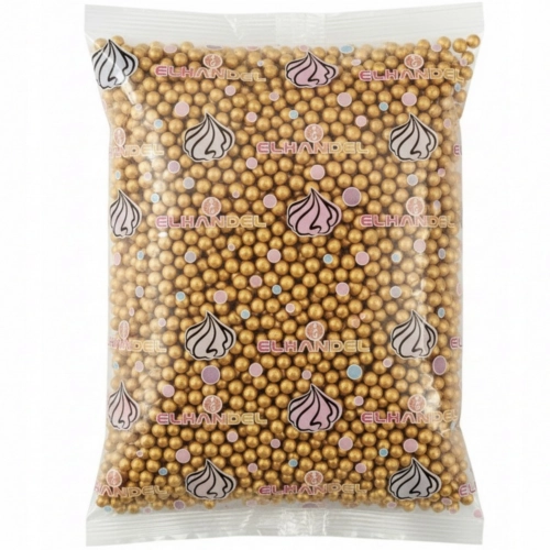 Posypka cukrowa na tort chrupki ryżowe perełki złote chrupiące kuleczki 1kg