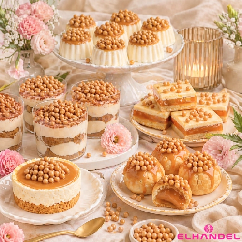 Posypka na tort lody 20g chrupki ryżowe w czekoladzie słony karmel kulki na babeczki