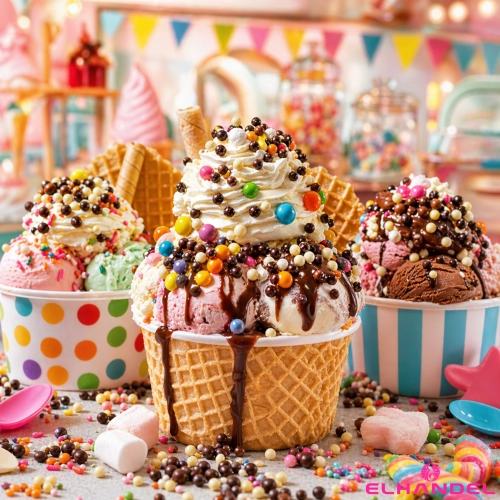 Posypka na tort lody 500g chrupki ryżowe w czekoladzie białej mlecznej deserowej kulki na babeczki