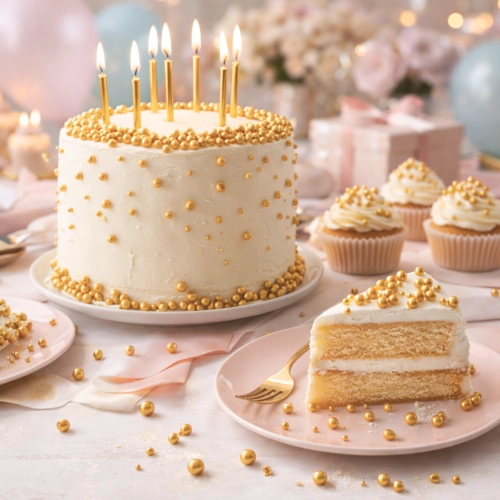 POSYPKA CUKROWA na tort PEREŁKI chrupki ryżowe DEKORACJE URODZINY złoty 20g