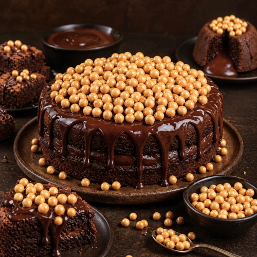 Posypka na tort lody 500g chrupki ryżowe w czekoladzie słony karmel kulki na babeczki