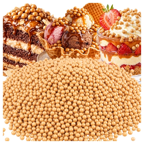 Posypka na tort lody 500g chrupki ryżowe w czekoladzie słony karmel kulki na babeczki