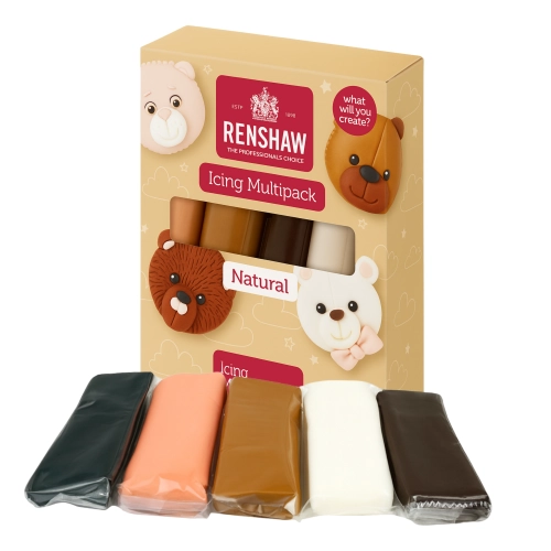 Lukier plastyczny masa cukrowa do dekoracji tortu ciast naturalne kolory zestaw 5x 100g
