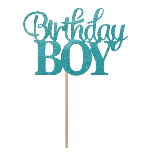 Topper ozdoby na tort napis Birthday Boy dekoracje urodzinowe na roczek baby shower