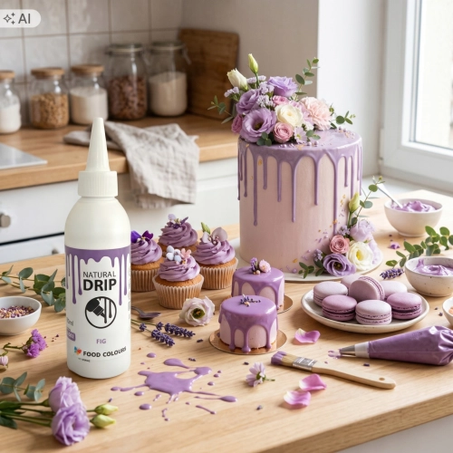 Polewa czekoladowa 100ml fioletowy drip do tortu monoporcji sos do dekoracji