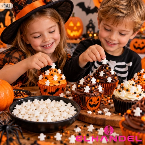 Posypka na tort 1kg duch halloween dekoracje cukrowe na babeczki duszki