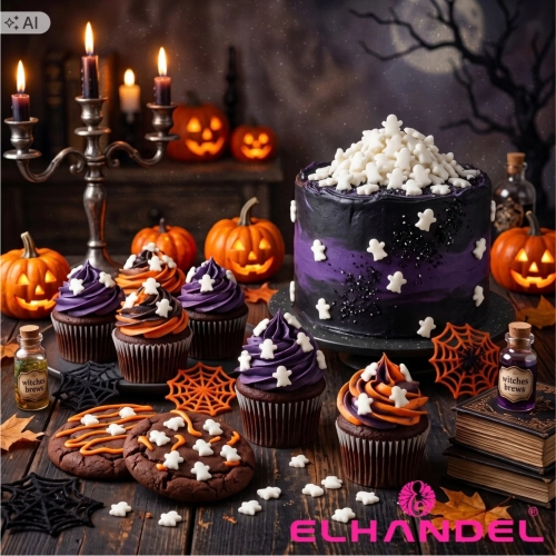 Posypka na tort 1kg duch halloween dekoracje cukrowe na babeczki duszki