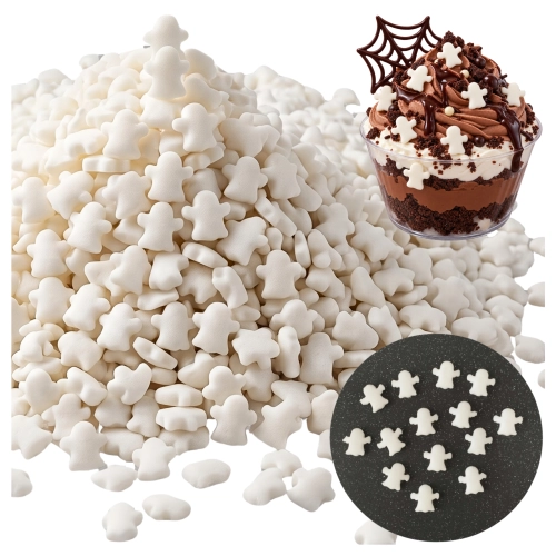 Posypka na tort 1kg duch halloween dekoracje cukrowe na babeczki duszki
