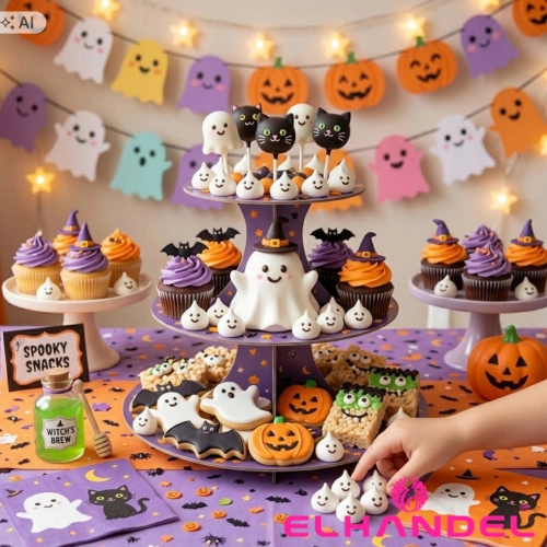Posypka beziki duchy 10 sztuk halloween duszki białe bezy na babeczki