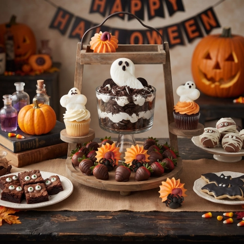 Figurka na tort 6 sztuk dynia duszki pająk dekoracje halloween na babeczki