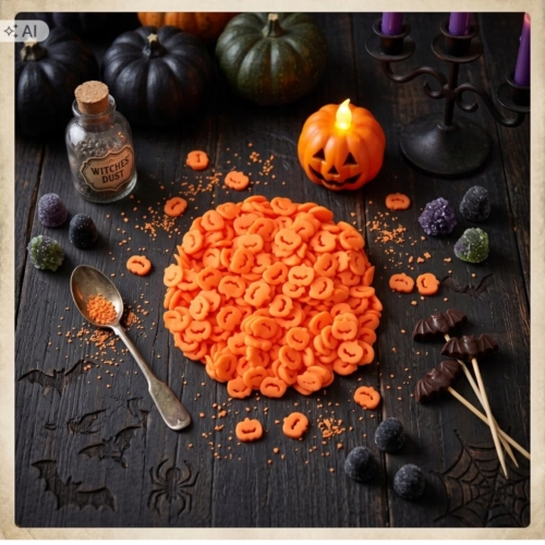 Posypka na tort 100g dynia halloween dekoracje cukrowe na babeczki dynie