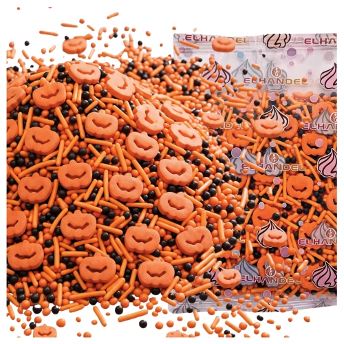 Posypka na tort 50g dynia maczek pałeczki mix halloween dekoracje na babeczki