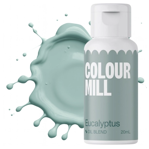 Barwnik olejowy do mas tłustych kremu czekolady zielony eucalyptus colour mill 20ml