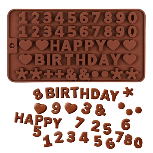 Forma silikonowa ozdoby na tort do czekoladek masy lukru alfabet literki