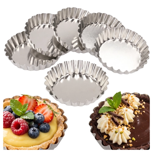 Foremki do pieczenia babeczek tartaletek 6 sztuk korpusy do ciastek 9 cm