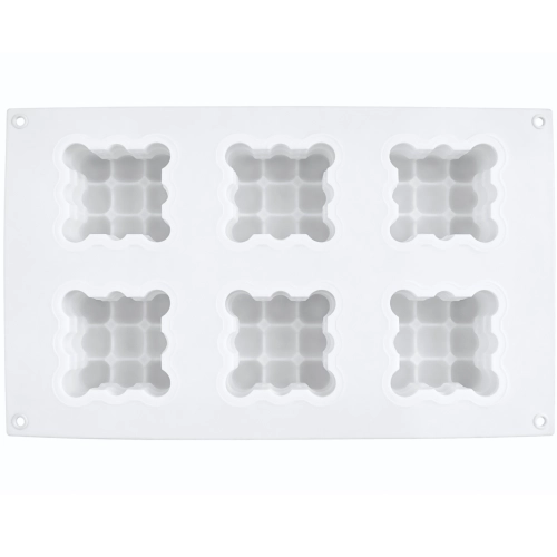 Forma silikonowa do monoporcji foremka do pieczenia sześcian bąble bubble 6 gniazd