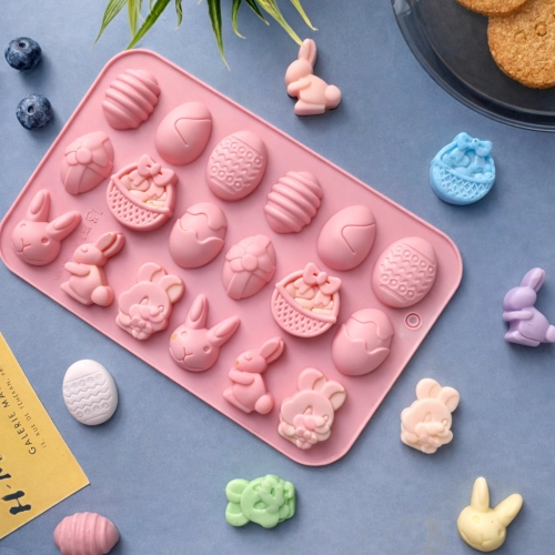 Forma silikonowa do czekolady na żelki kosz pisanki zając jajka praliny Wielkanoc