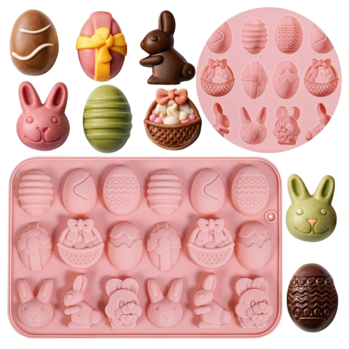 Forma silikonowa do czekolady na żelki kosz pisanki zając jajka praliny Wielkanoc