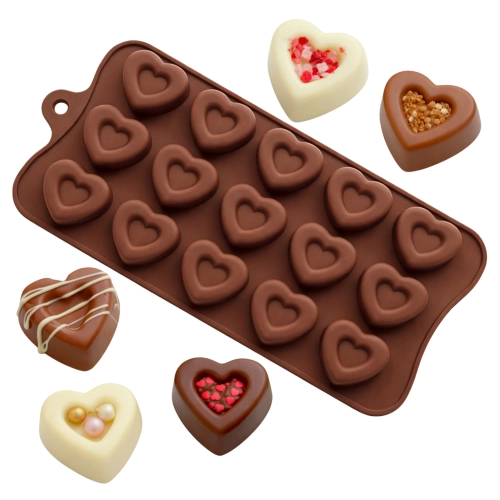 Forma silikonowa do czekolady na żelki serca serduszka praliny walentynki