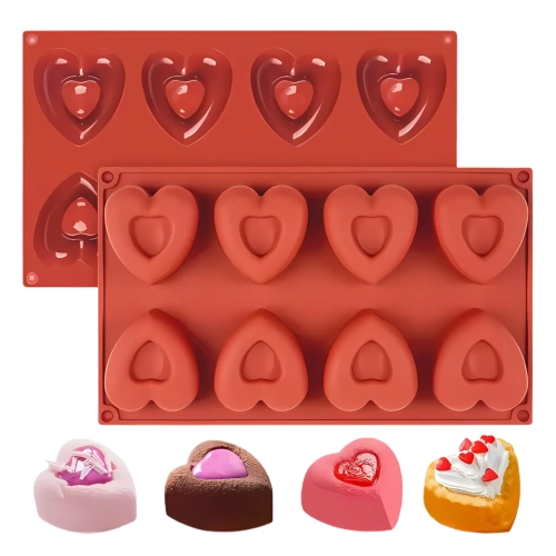 Forma silikonowa serce desery monoporcje dekoracja walentynki serca 8 szt