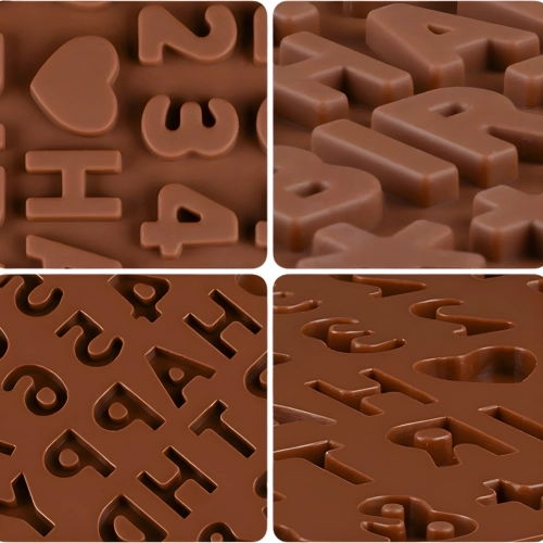 Forma silikonowa ozdoby na tort do czekoladek masy lukru alfabet literki
