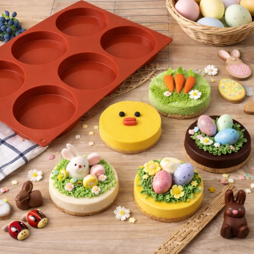 Forma silikonowa do monoporcji 10cm okrągła koło na chrupki żelki praliny