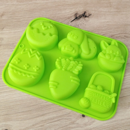 Foremka silikonowa Wielkanocna pisanki jajeczka zajączek kurczaczek forma do pieczenia Wielkanoc