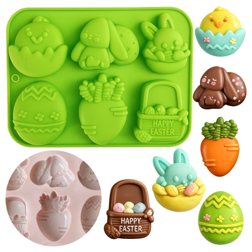 Foremka silikonowa Wielkanocna pisanki jajeczka zajączek kurczaczek forma do pieczenia Wielkanoc