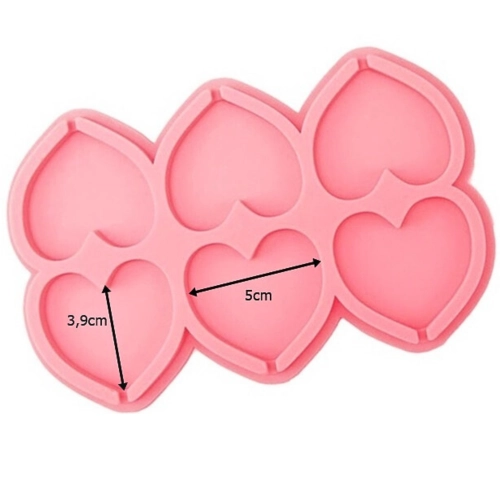 Forma silikonowa do lizaków serce foremka do izomaltu czekolady